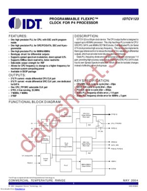 IDTCV123 datasheet  