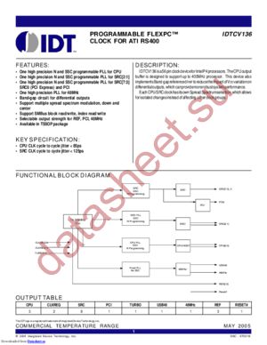 IDTCV136 datasheet  