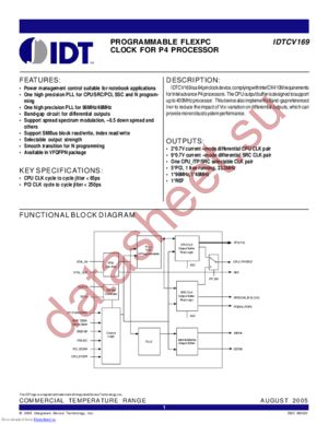 IDTCV169 datasheet  