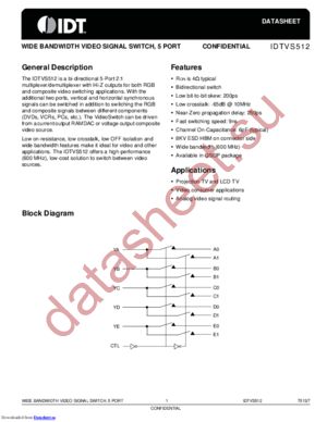 IDTVS512QG8 datasheet  