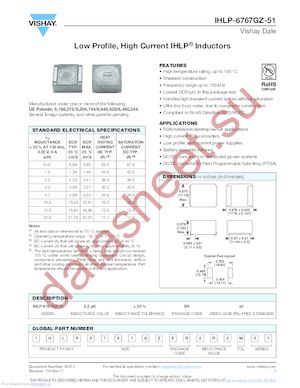 IHLP6767GZER1R0M51 datasheet  