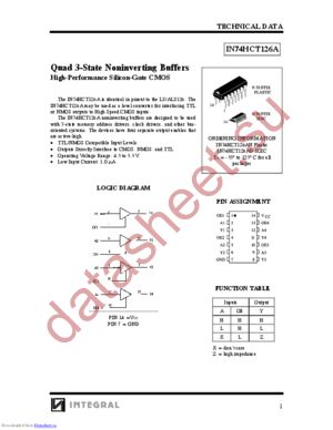 in74hct125a datasheet  