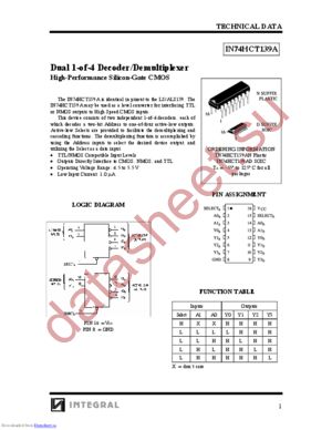 in74hct02a datasheet  