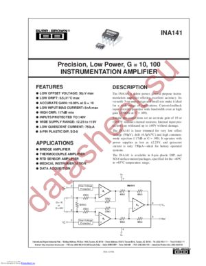 INA141UA2K5 datasheet  