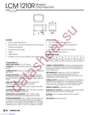 LCM1210R-221K datasheet  