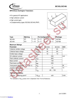 BSS63E6327 datasheet  