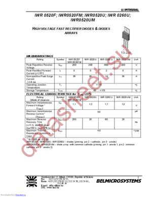 IWR0520F datasheet  