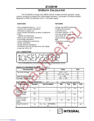 IZ12291M datasheet  