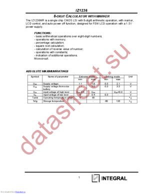 IZ1236 datasheet  