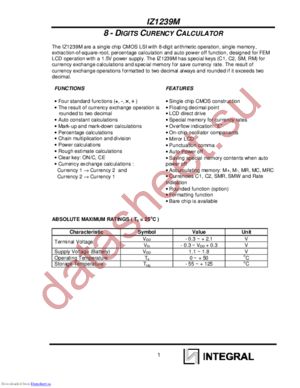 IZ1239M datasheet  