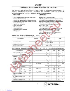 IZ1278U datasheet  