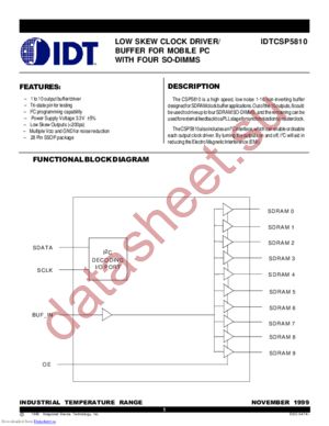 IDTCSP5810 datasheet  