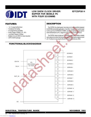 IDTCSP5814 datasheet  