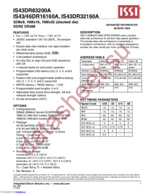 IS43DR83200A datasheet  