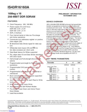 IS43R16160A-5T datasheet  