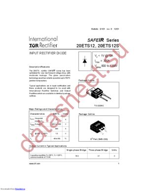 VS-20ETS12PBF datasheet  