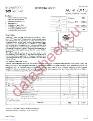 AUIRF7341QTR datasheet  