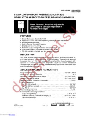 5962-8952101XA datasheet  