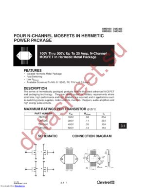 OMD400 datasheet  