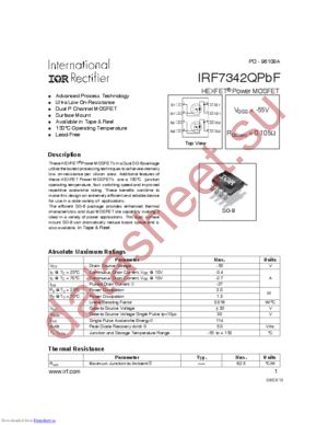 IRF7342QPBF_10 datasheet  