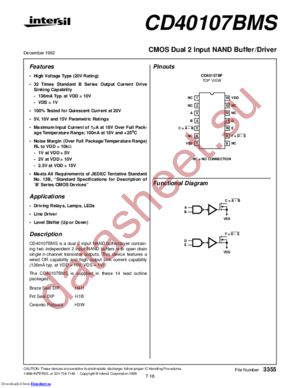 CD40107BFMSR datasheet  