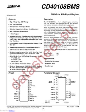 CD40108BDMSR datasheet  