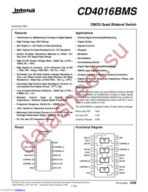 CD4016BDMS datasheet  
