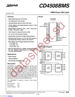 CD4508BDMSR datasheet  