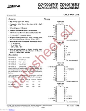 CD4025BKMSR datasheet  