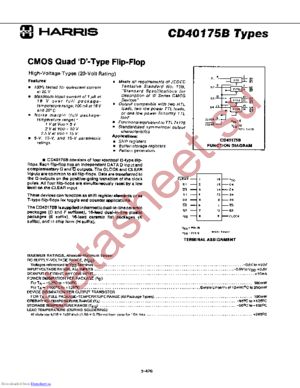 CD40175BEX98 datasheet  