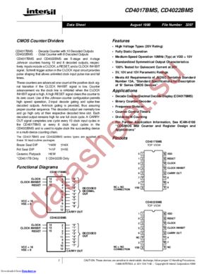 CD4017BDMSR datasheet  