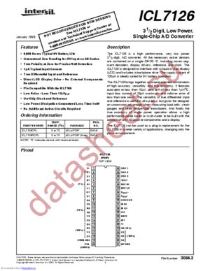 ICL7126C datasheet  