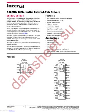 EL5374IUZ datasheet  