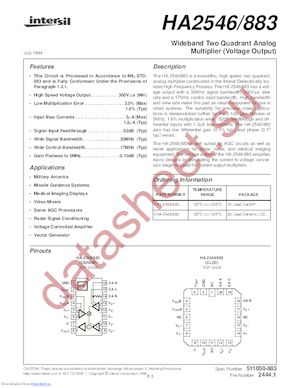 HA4-2546/883 datasheet  