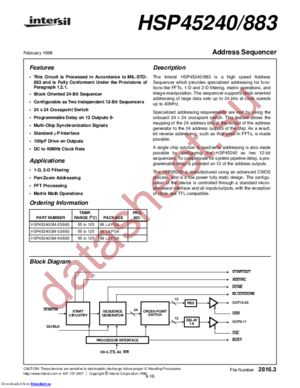 HSP45240GM-33/883 datasheet  