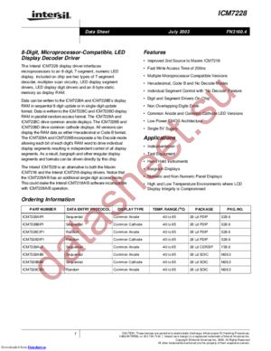 ICM7228DM datasheet  