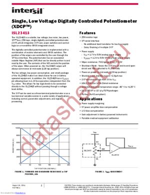 ISL23415UFUZ-T7A datasheet  