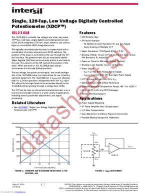 ISL23418TFRUZ-T7A datasheet  