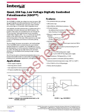 ISL23445WFVZ-T7A datasheet  