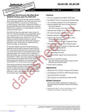 ISL6612BEIBZ-T datasheet  