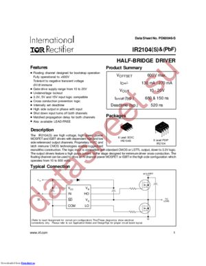 IR2104STRPBF datasheet  