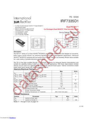 IRF7335D1TRPBF datasheet  