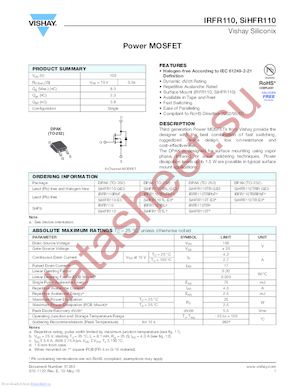 IRFR110TRR datasheet  