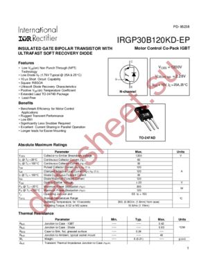 IRGP30B120KD-EPBF datasheet  