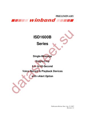 ISD1620BSYI datasheet  