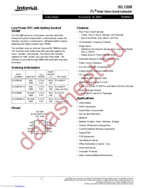 ISL1208IB8ZTK datasheet  