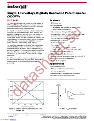 ISL23415WFUZ-T7A datasheet  