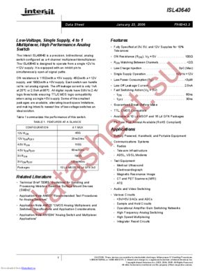 ISL43640IUZ-T datasheet  