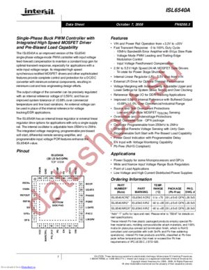 ISL6540AIRZA datasheet  