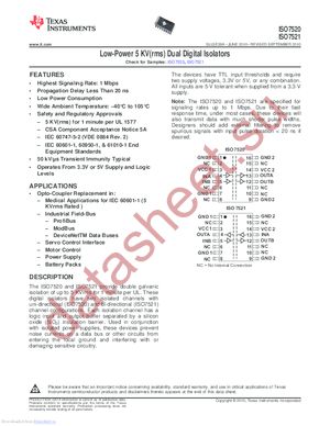 ISO7521CDW datasheet  